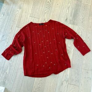 Dex Vibrant Red Knit Top
